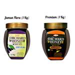 Orchard Honey Combo Pack (Jamun+Premium) 100 Percent Pure and Natural (2 x 1 Kg)